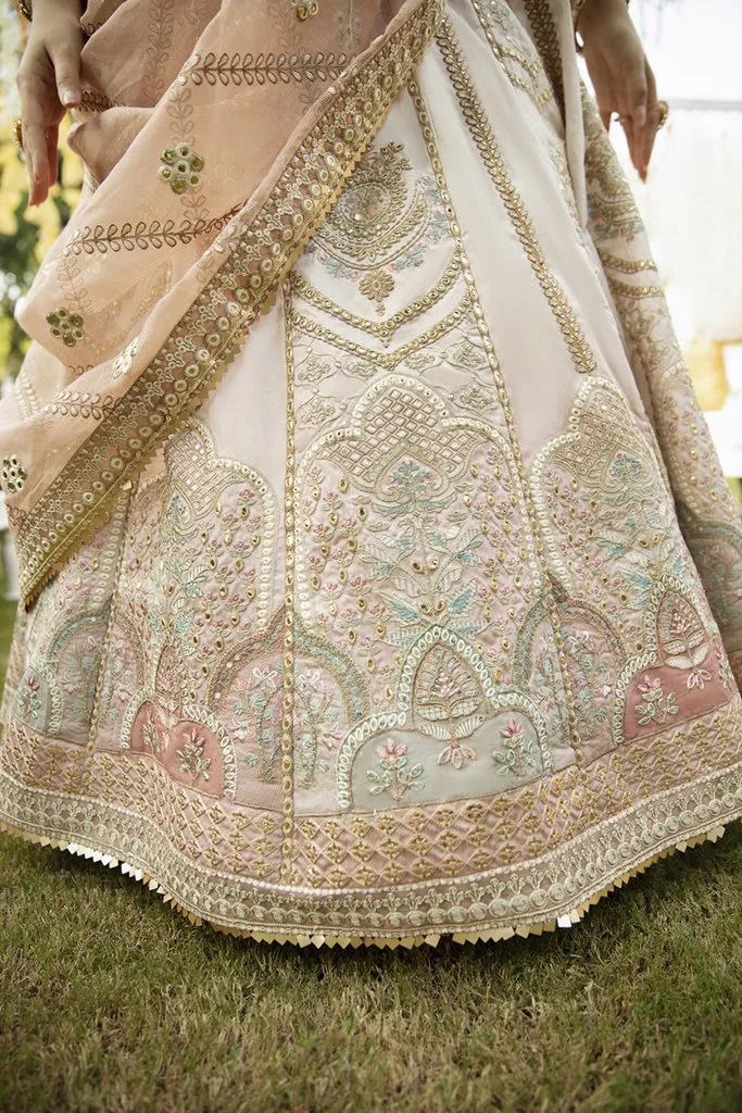 SM-04 | Qalamkar Shadmani Luxury Formals Collection 2021 | Unstitched Embroidered Organza Suits