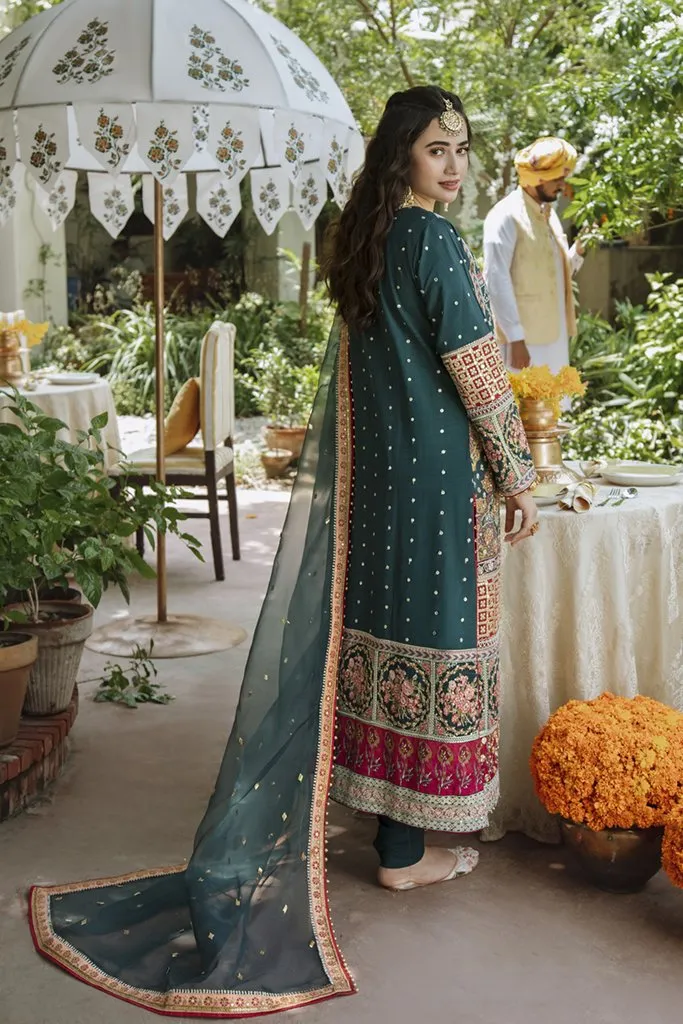 SM-05 | Qalamkar Shadmani Luxury Formals Collection 2021 | Unstitched Embroidered Organza Suits