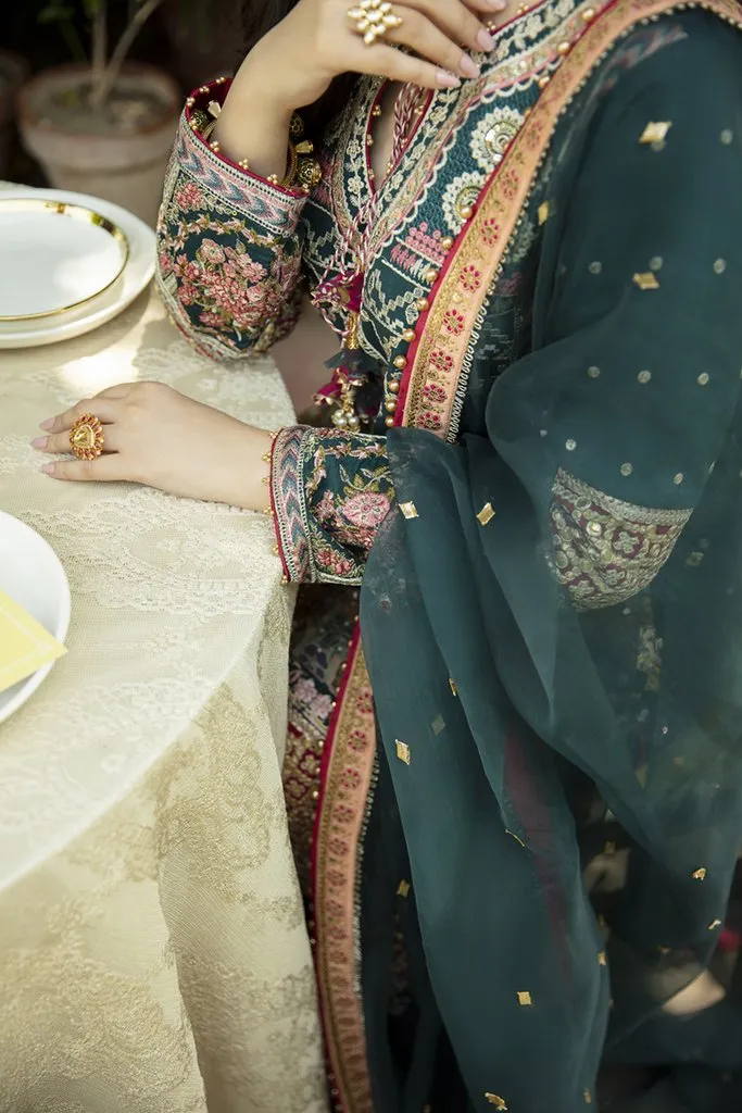 SM-05 | Qalamkar Shadmani Luxury Formals Collection 2021 | Unstitched Embroidered Organza Suits
