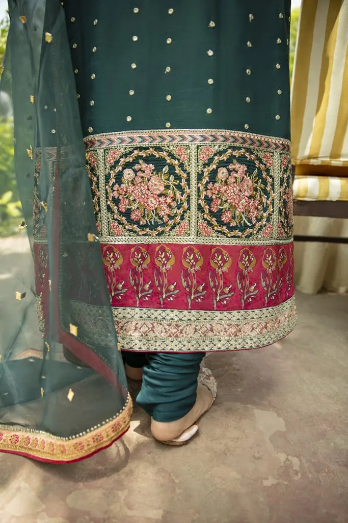SM-05 | Qalamkar Shadmani Luxury Formals Collection 2021 | Unstitched Embroidered Organza Suits