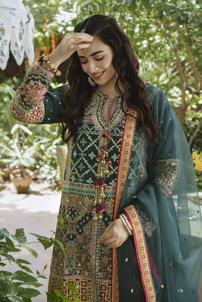 SM-05 | Qalamkar Shadmani Luxury Formals Collection 2021 | Unstitched Embroidered Organza Suits