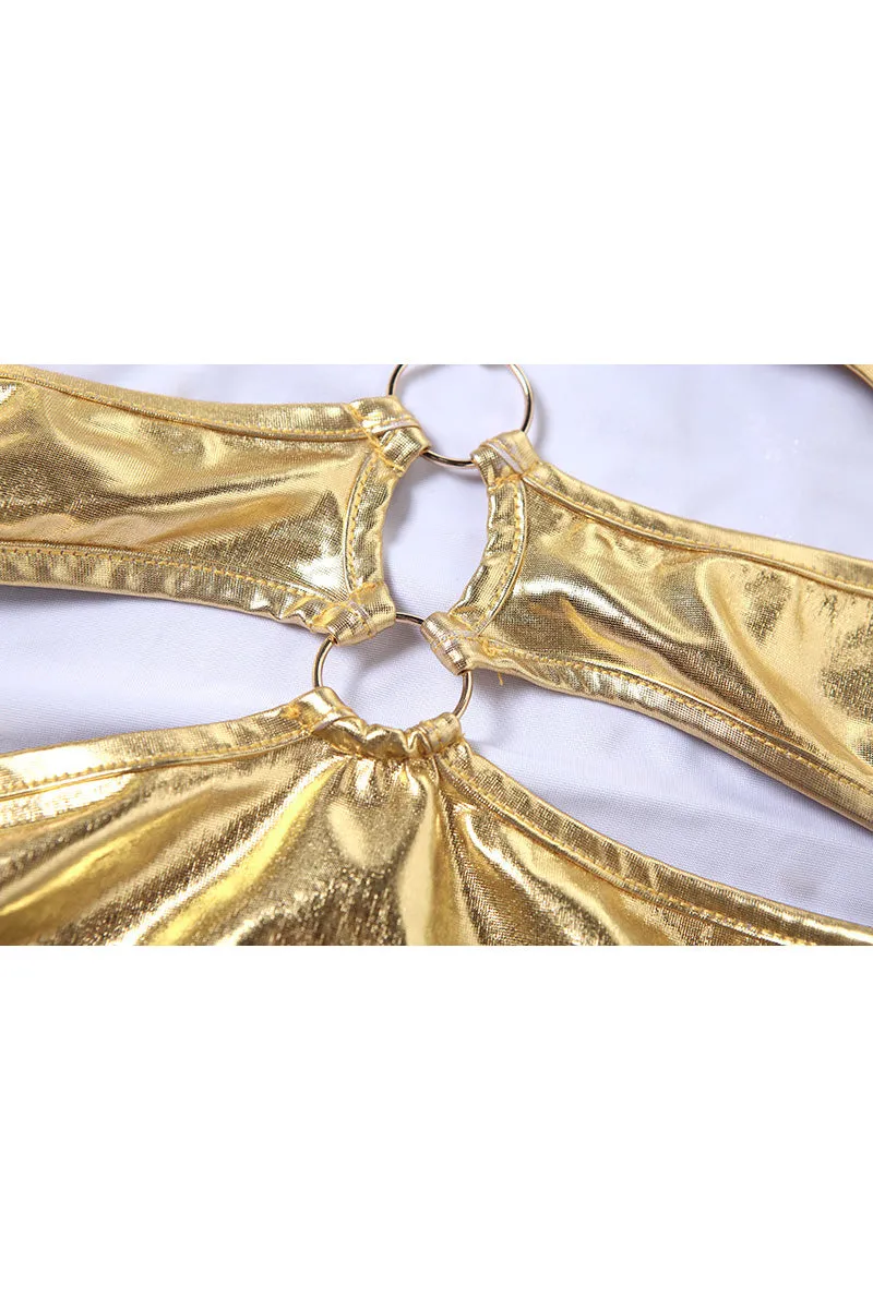 SM0461 Gold Chains Swimsuit