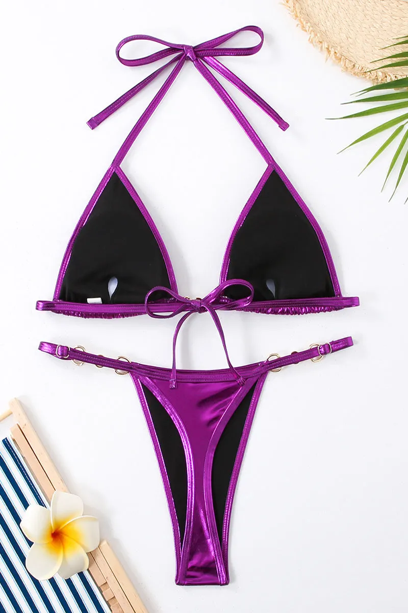 SM0470 Metallic Bikini Set