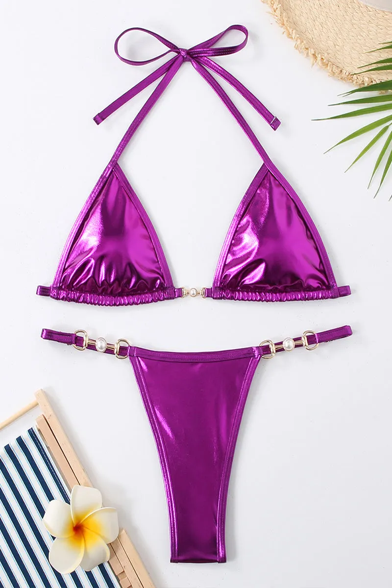 SM0470 Metallic Bikini Set
