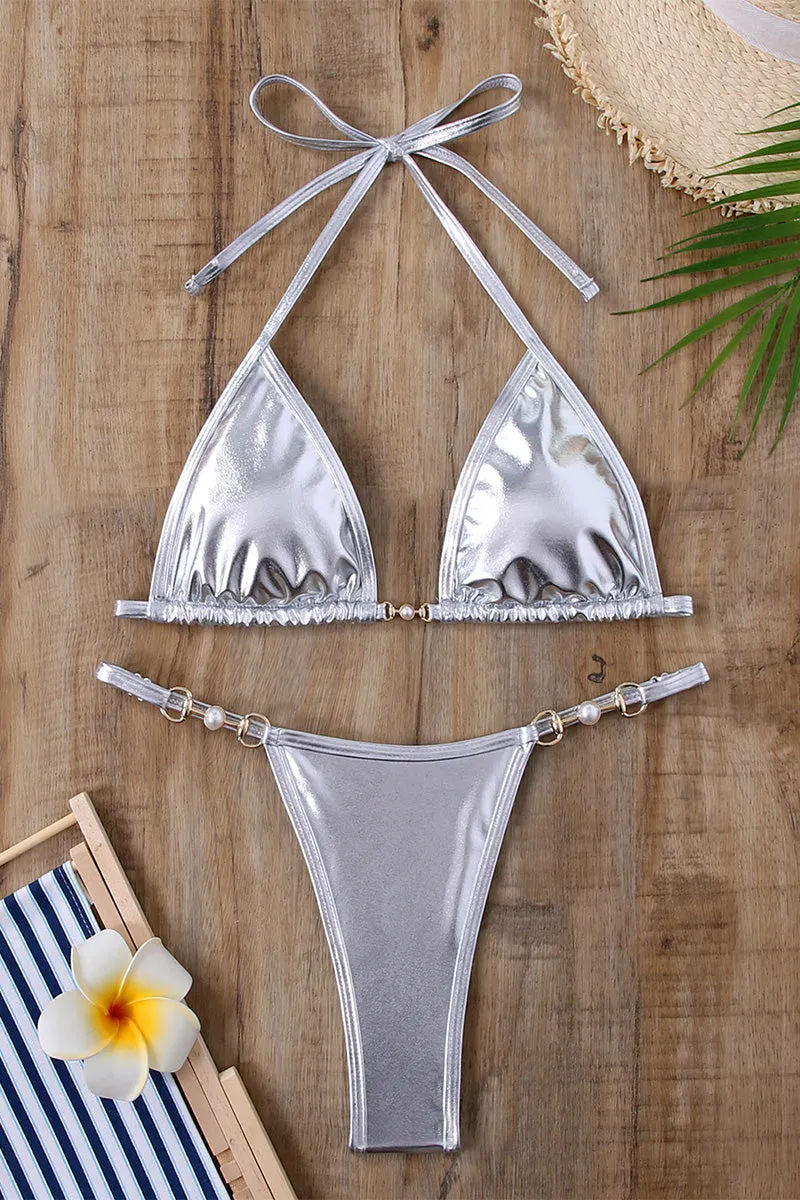 SM0470 Metallic Bikini Set