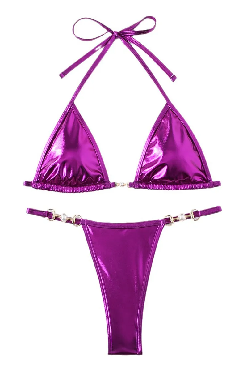SM0470 Metallic Bikini Set