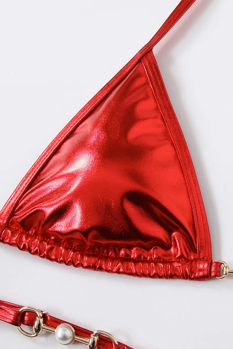 SM0470 Metallic Bikini Set