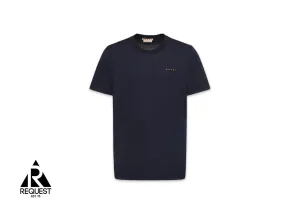 Small Embroidered Logo Tee "Navy Yellow"