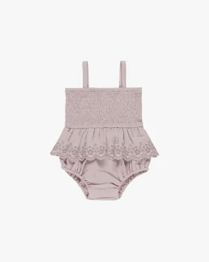 Smocked Skirted Romper || Lavender