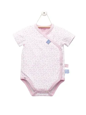 Snoozebaby Romper ss Mosaic Powder Pink wrap - 4 Sizes