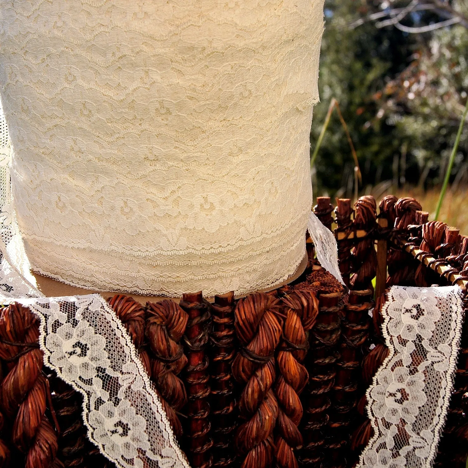 Soft Cream Scallop Floral Lace Trim 1¾" wide