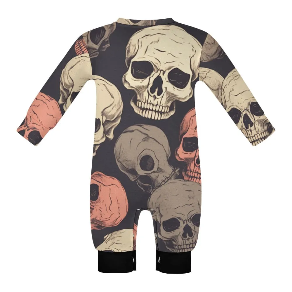 Soft Skulls 👶💀👣 Long Sleeve Baby Romper