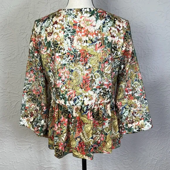 Soft Surroundings Ariege Floral Lace Embroidered Jacket