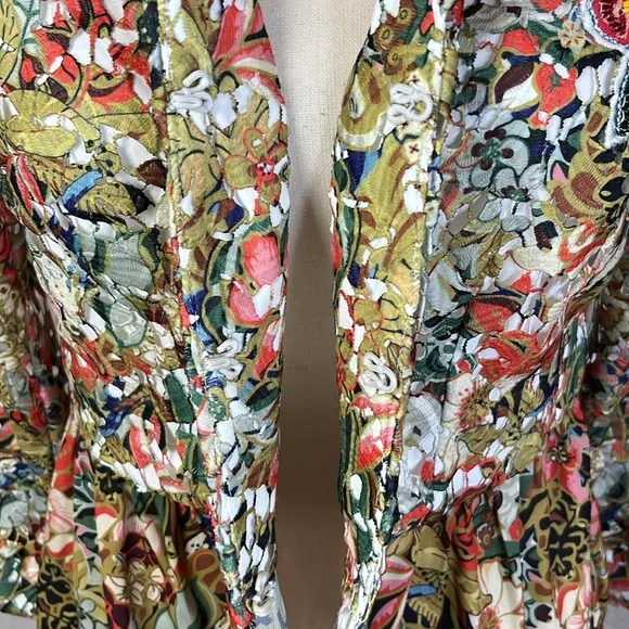 Soft Surroundings Ariege Floral Lace Embroidered Jacket