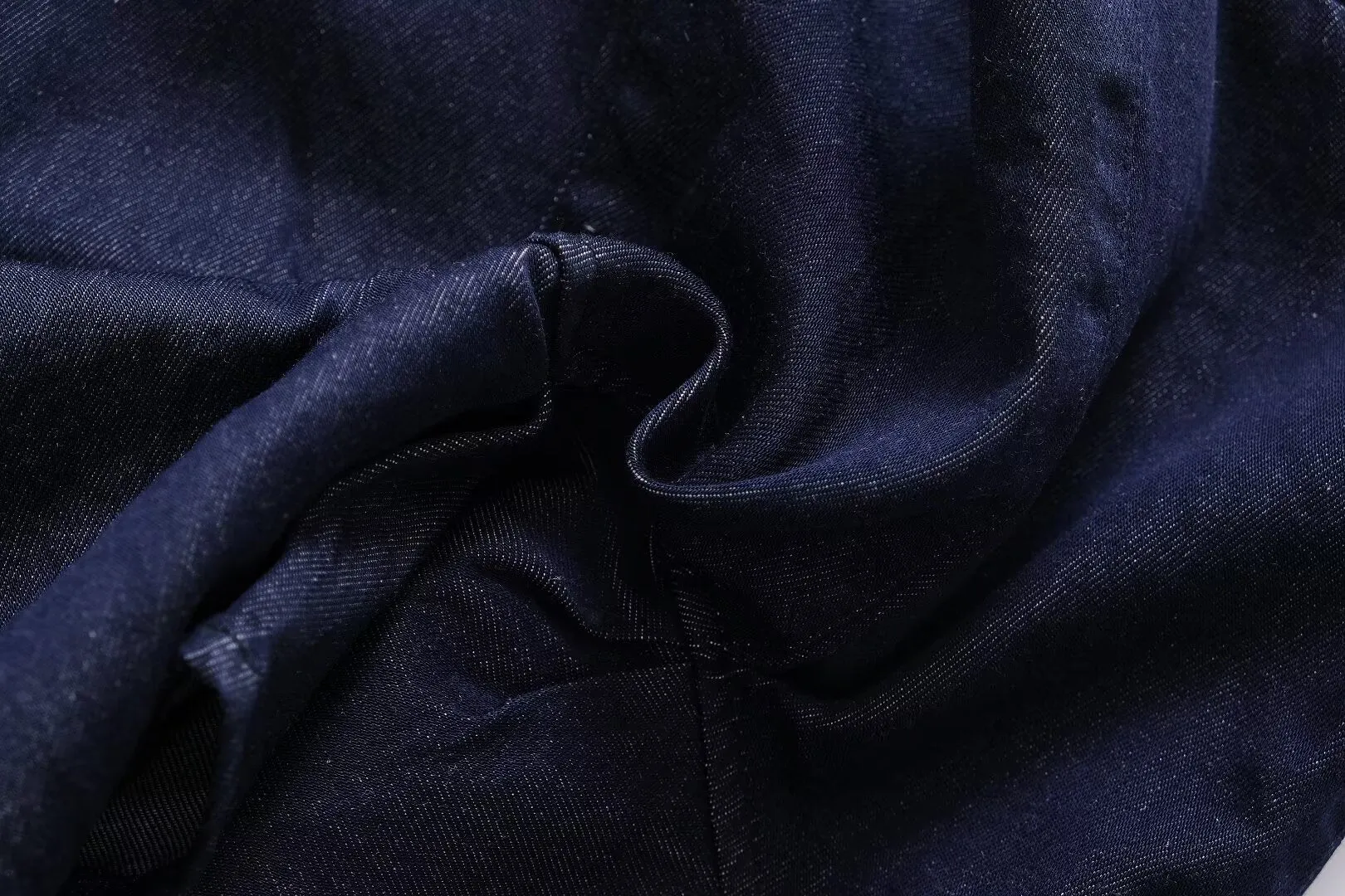 Spaghetti Strap Peplum Dark Wash Denim Top