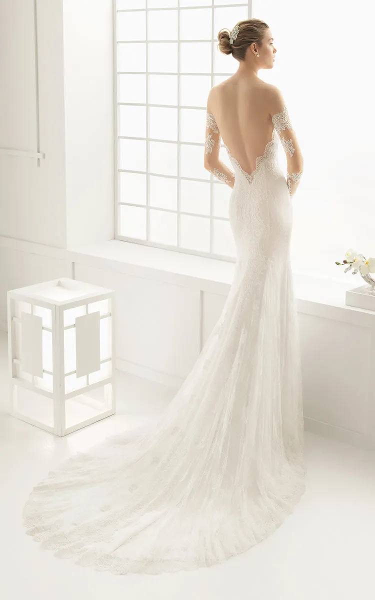 Strapless Backless Organza Dress With Appliques-704006