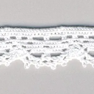 Stretch Torchon Lace #01 White