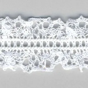 Stretch Torchon Lace #01 White