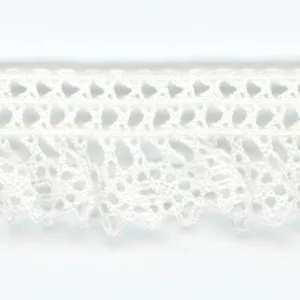 Stretch Torchon Lace #01 White
