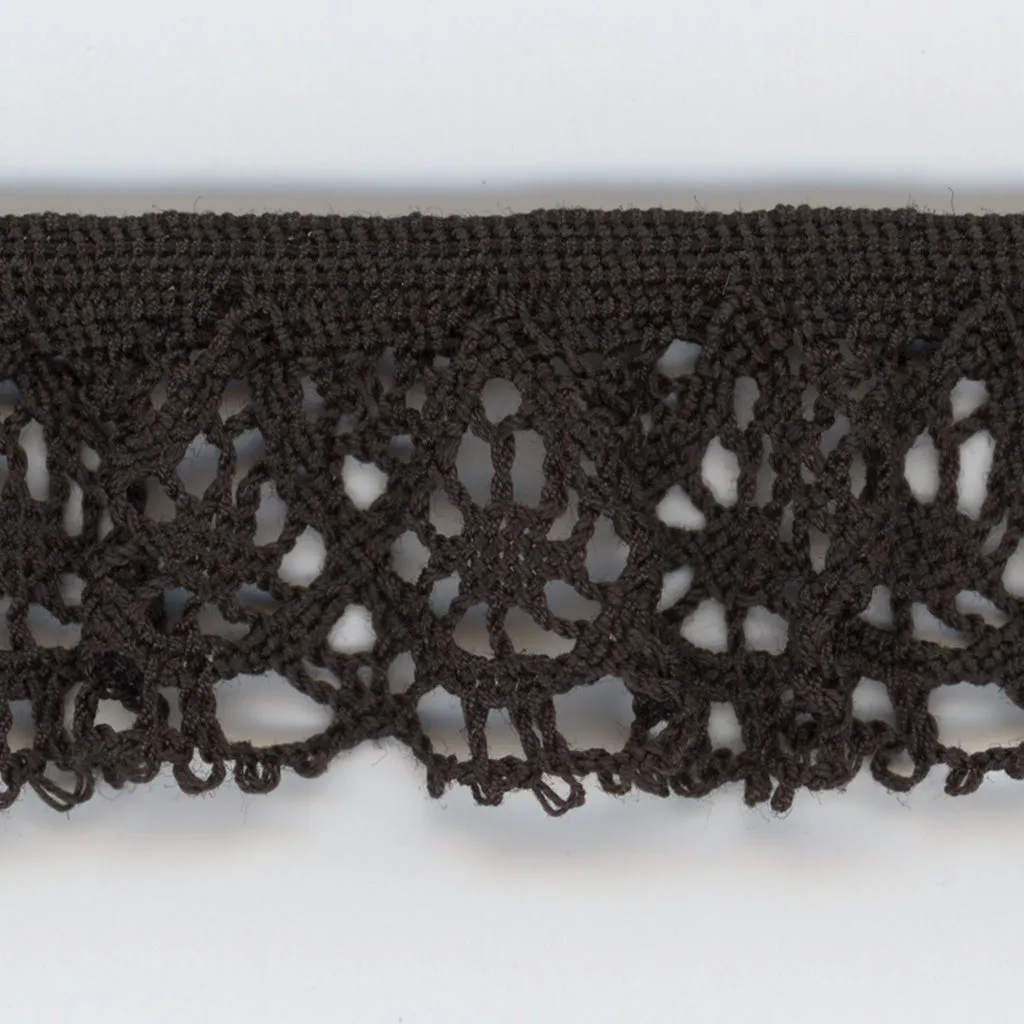 Stretch Torchon Lace #142 Coffee Brown