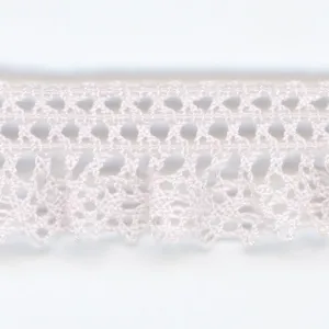 Stretch Torchon Lace #146 White Purple