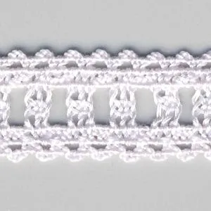 Stretch Torchon Lace #146 White Purple