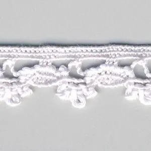 Stretch Torchon Lace #146 White Purple