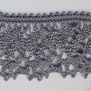 Stretch Torchon Lace #159 Medium Gray
