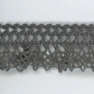 Stretch Torchon Lace #159 Medium Gray