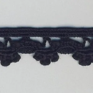 Stretch Torchon Lace #50 Black