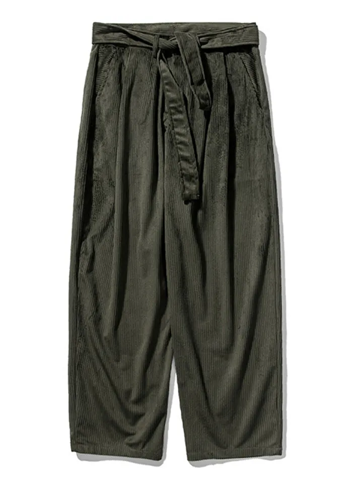 Stylish Causal Straight Leg Corduroy Pants for Men