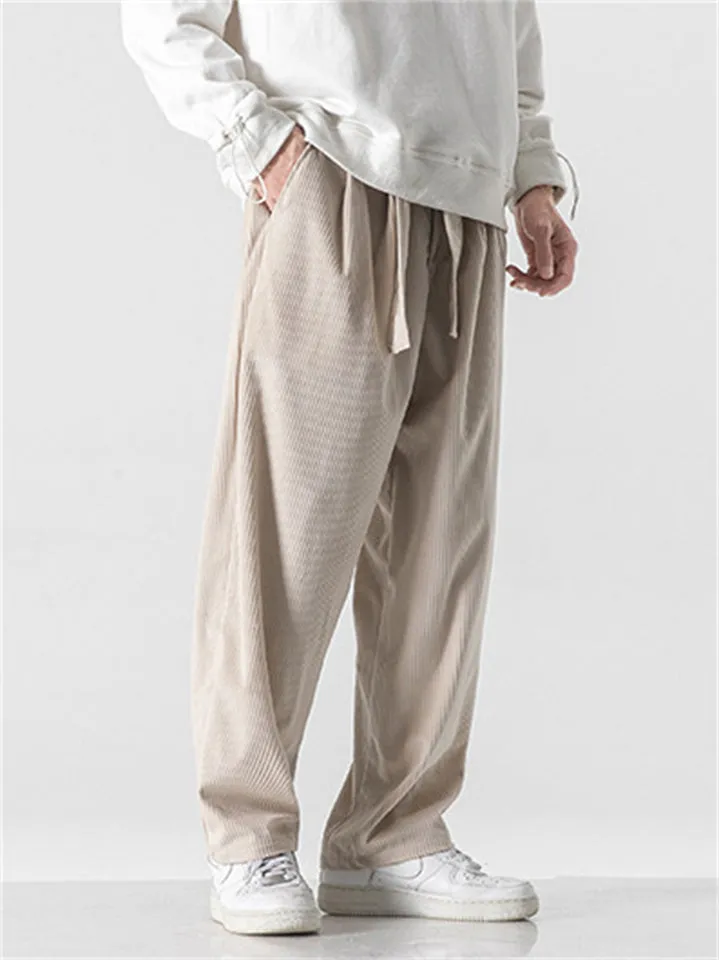 Stylish Causal Straight Leg Corduroy Pants for Men