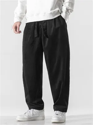 Stylish Causal Straight Leg Corduroy Pants for Men