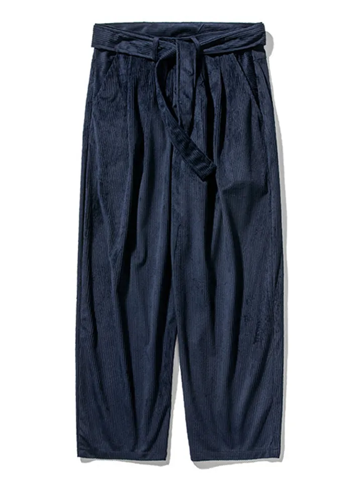 Stylish Causal Straight Leg Corduroy Pants for Men