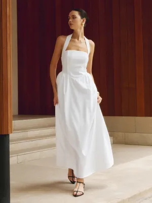SummerBreeze™ | Women's Halter Maxi Dress | Flowing Sleeveless Design, Lightweight Fabric for Warm Weather