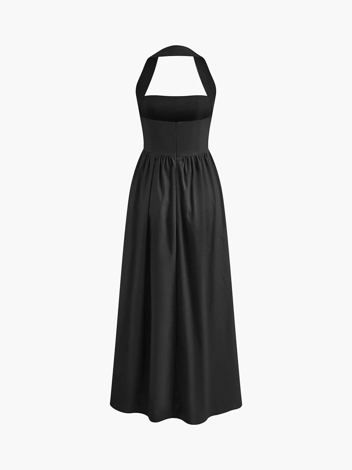 SummerBreeze™ | Women's Halter Maxi Dress | Flowing Sleeveless Design, Lightweight Fabric for Warm Weather