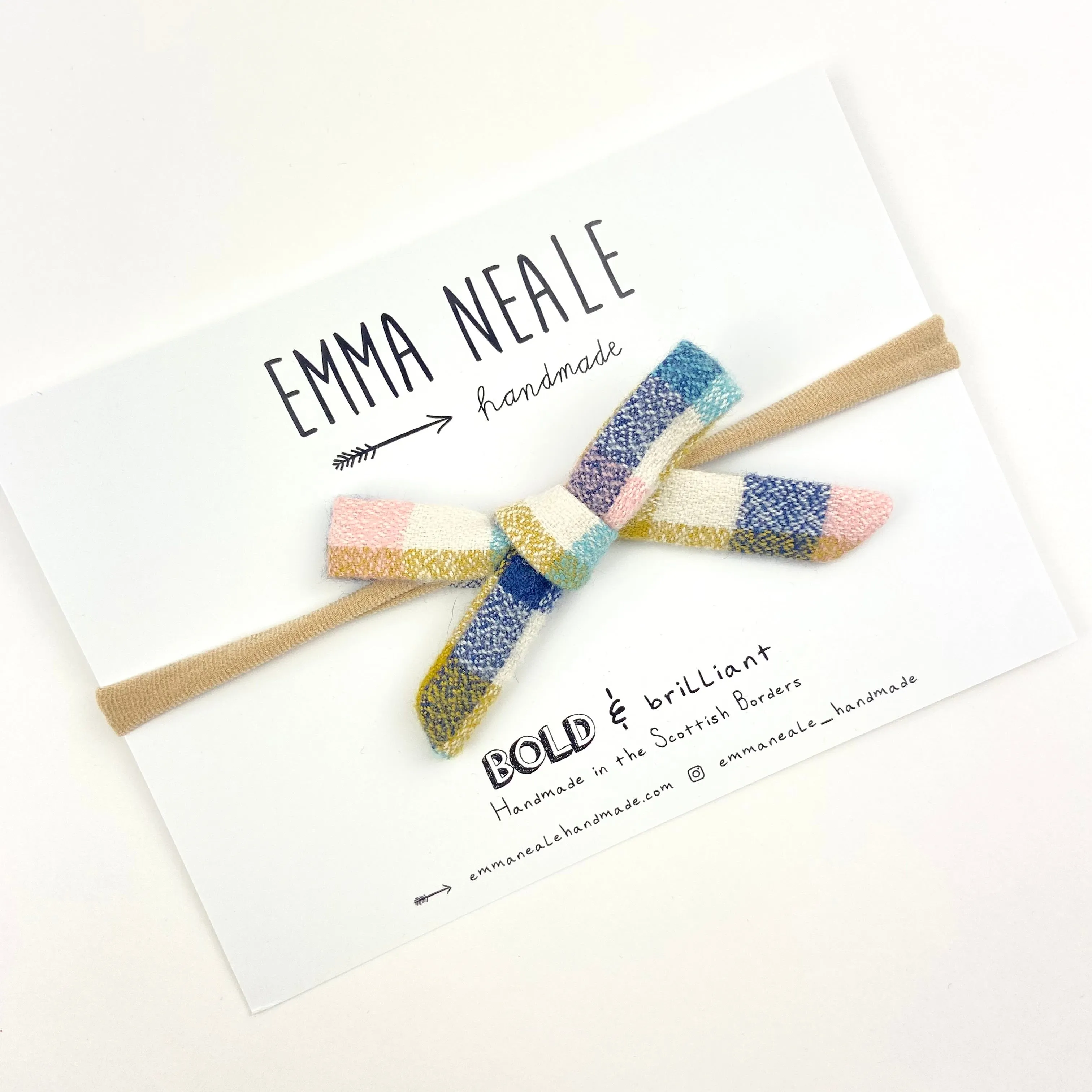 Sunny Check Orla Bow Headband