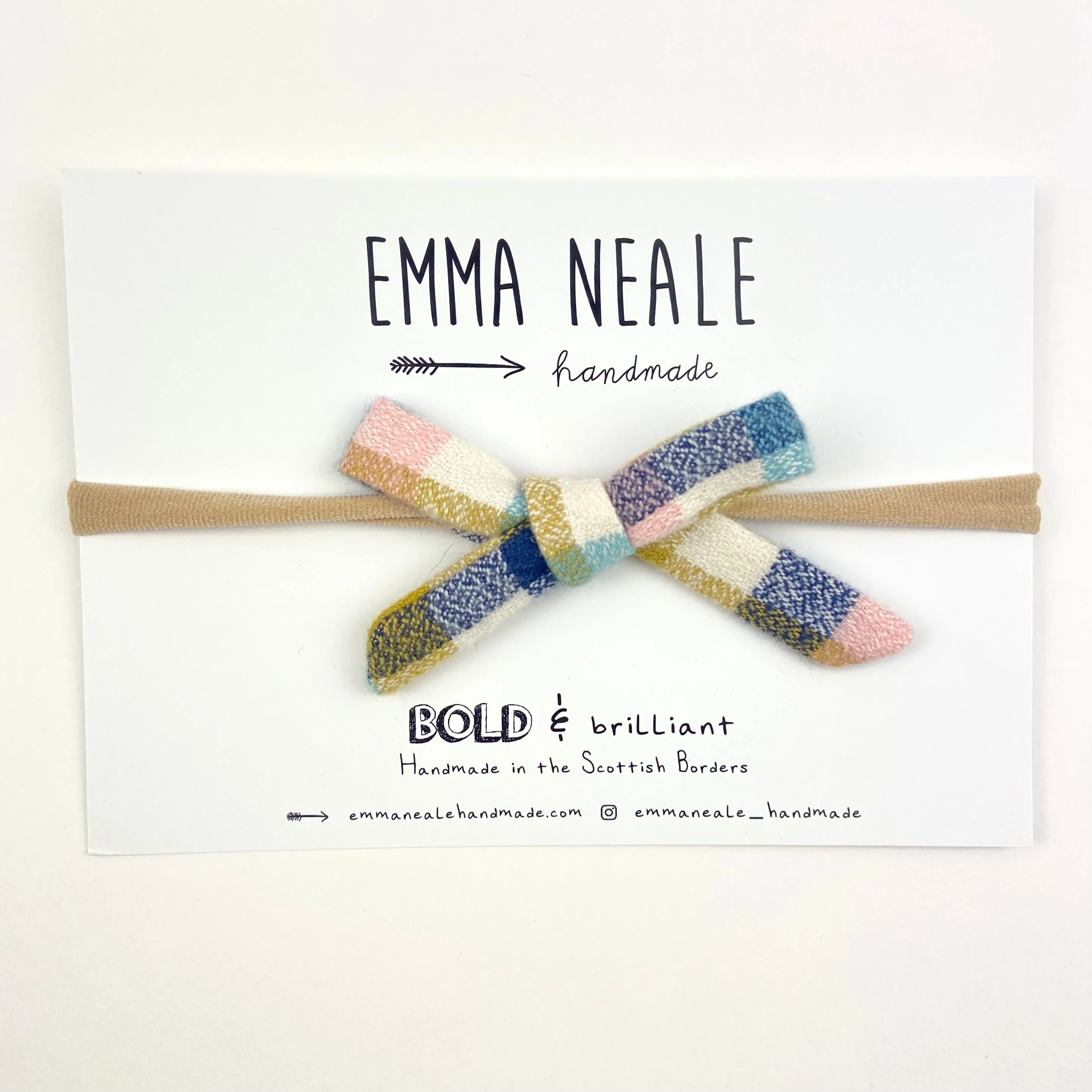 Sunny Check Orla Bow Headband