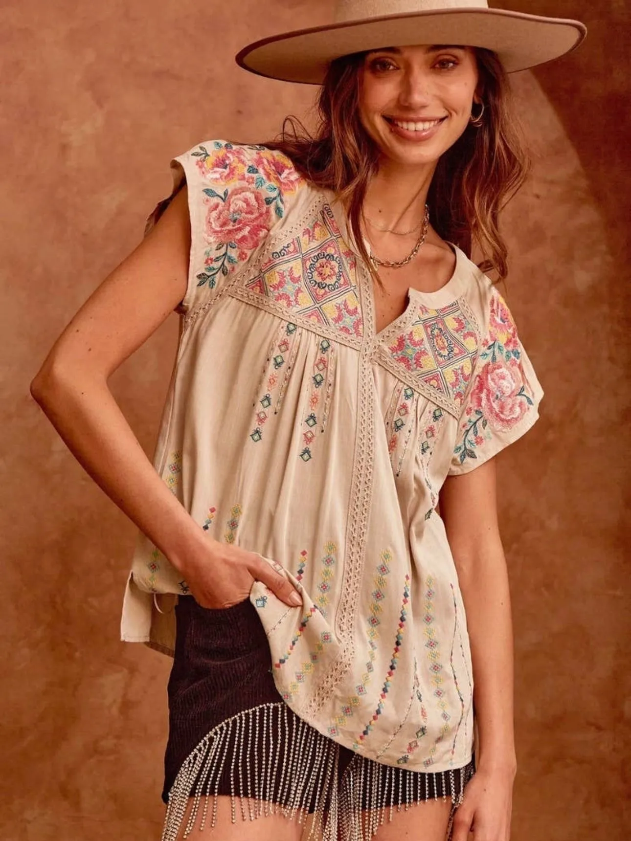 Sunshine in Mind Top: Oyster