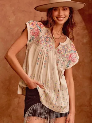 Sunshine in Mind Top: Oyster