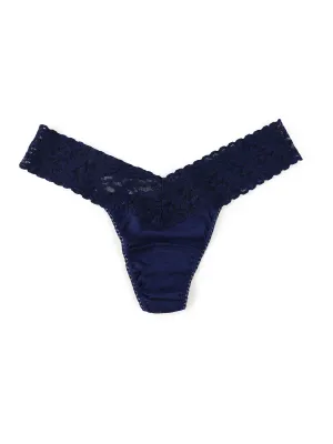 Supima® Cotton Low Rise Thong Navy