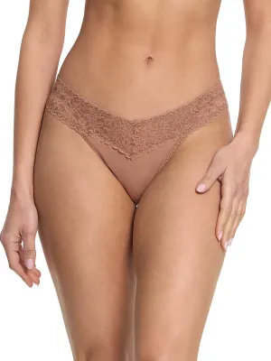 Supima® Cotton Original Rise Thong Spiced Latte Brown Sale
