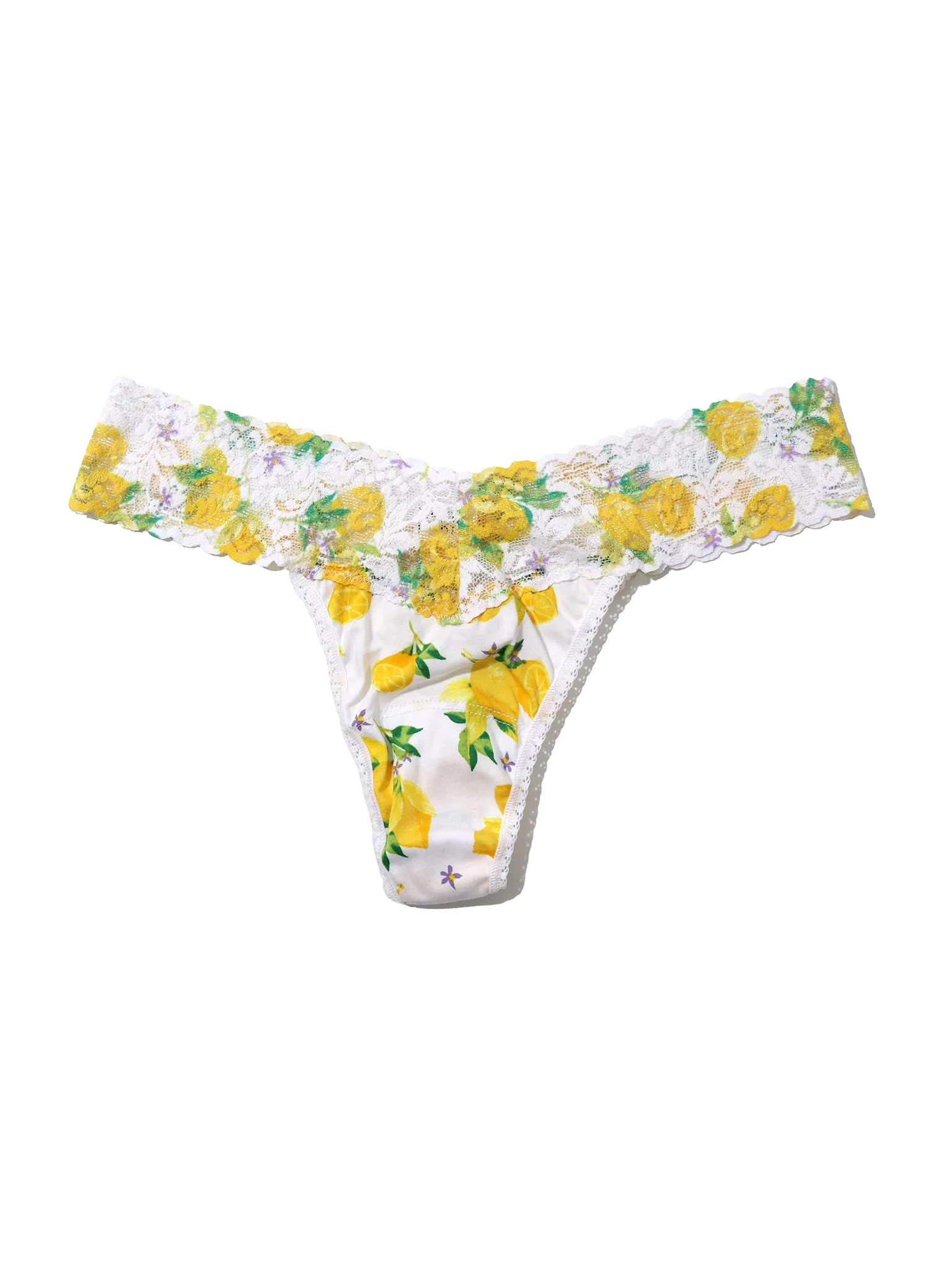 Supima® Cotton Printed Low Rise Thong Make Lemonade