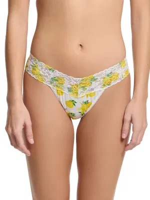 Supima® Cotton Printed Low Rise Thong Make Lemonade