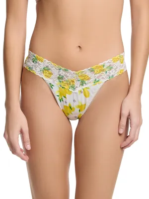 Supima® Cotton Printed Original Rise Thong Make Lemonade