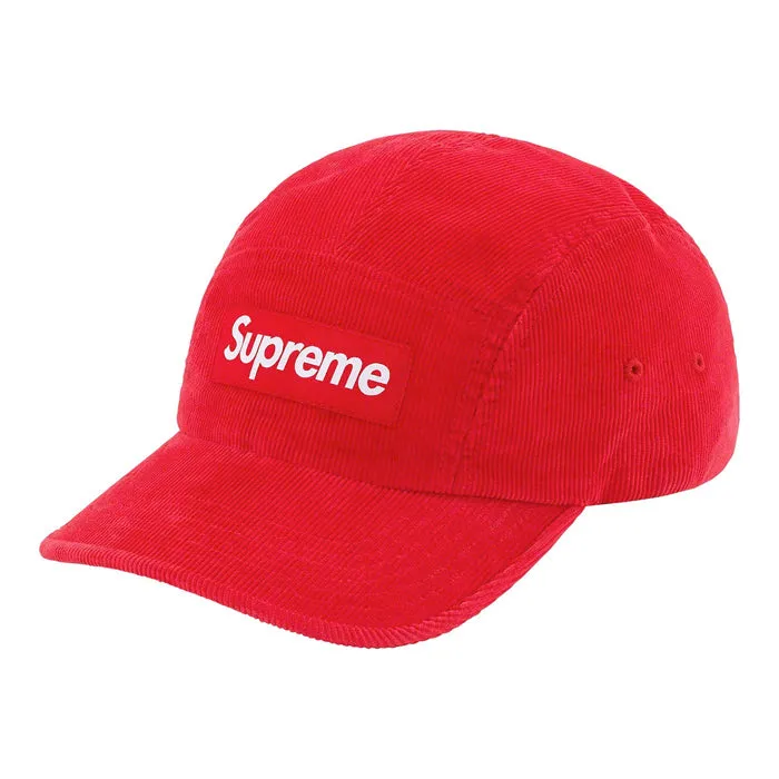 Supreme Fine Wale Corduroy Camp Cap- Red