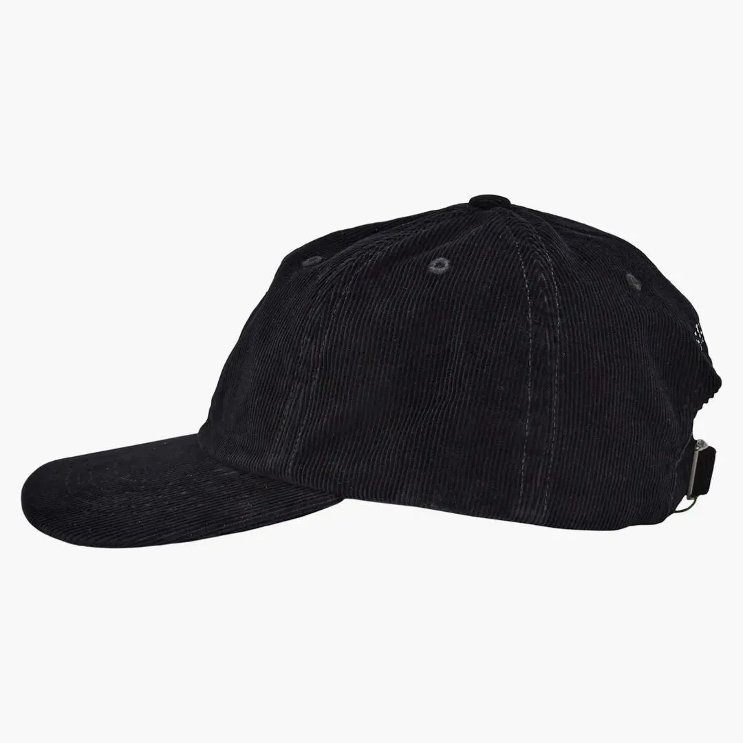 Supreme Fine Wale Corduroy S Logo 6-panel Black