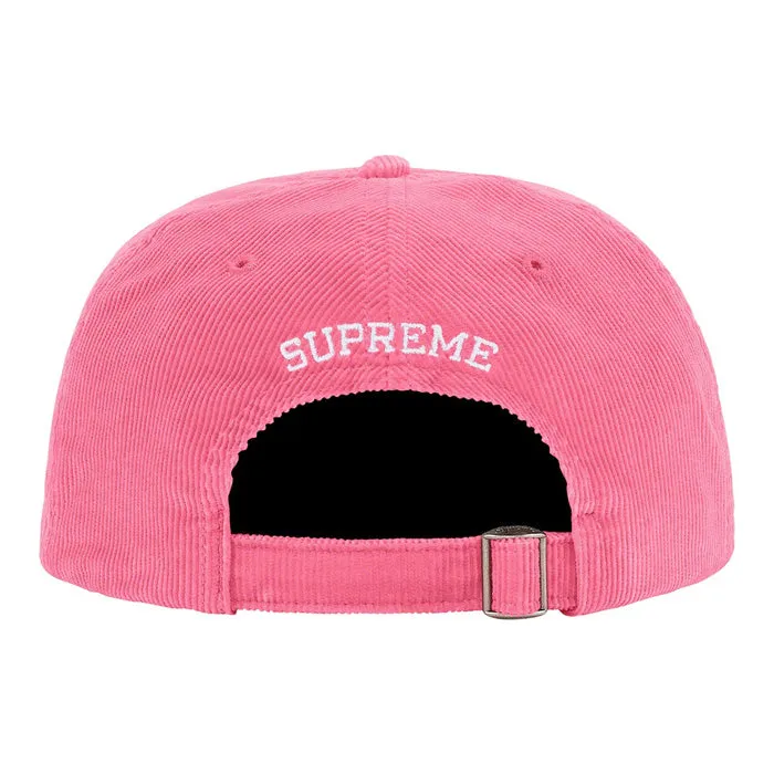 Supreme Fine Wale Corduroy S Logo 6-Panel- Pink