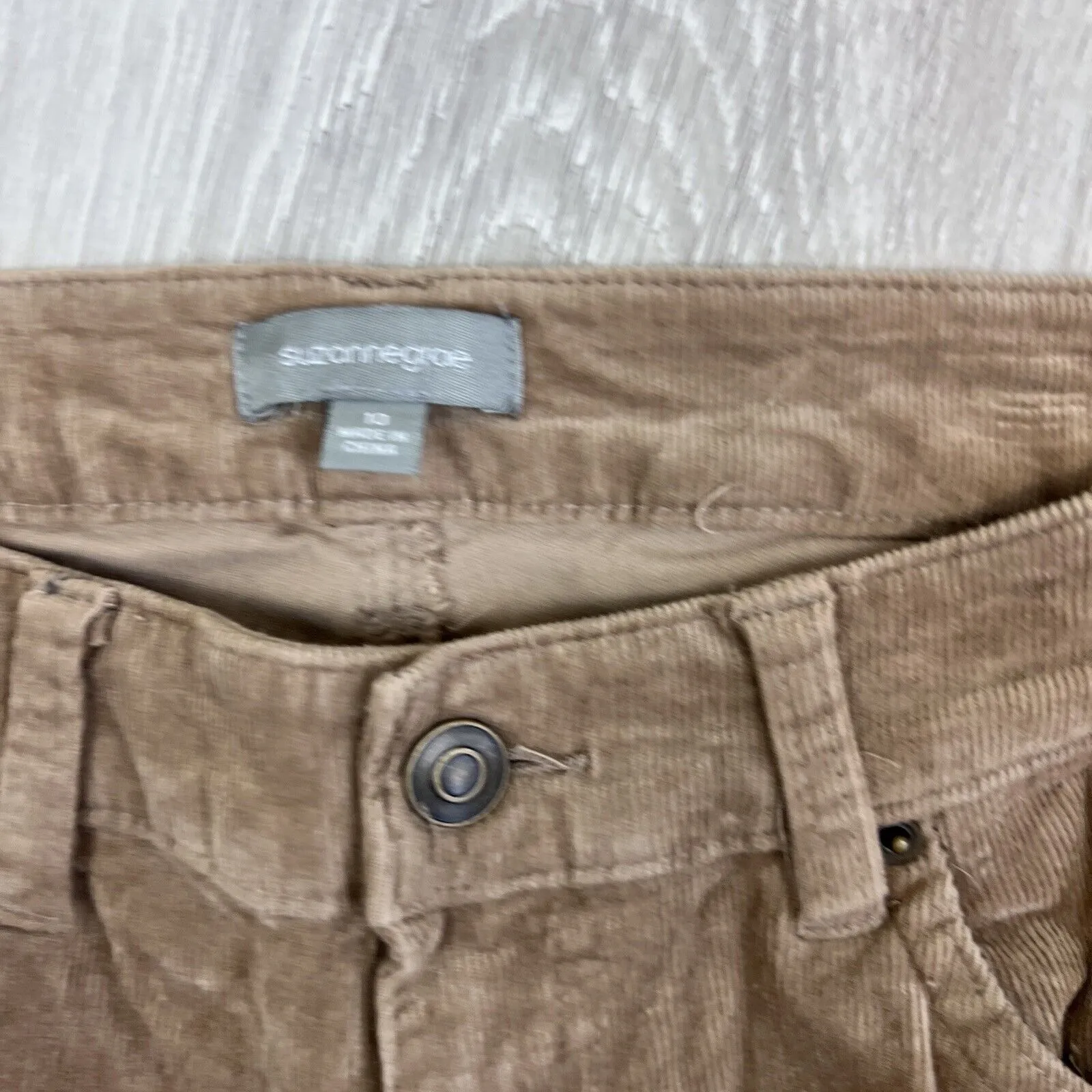 Suzanne Grae Jeans Womens Corduroy Pants Tapered Stretch Size 10 (2 Pairs)