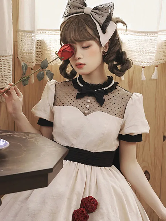 Sweet Lolita Dress Cotton Short Sleeves Jumper Sweet Lolita Dress